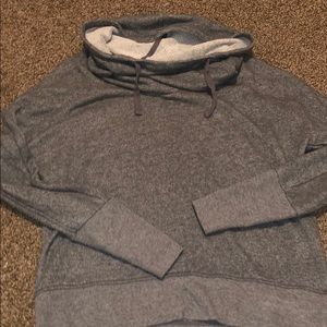 Grey cowl neck hoodie